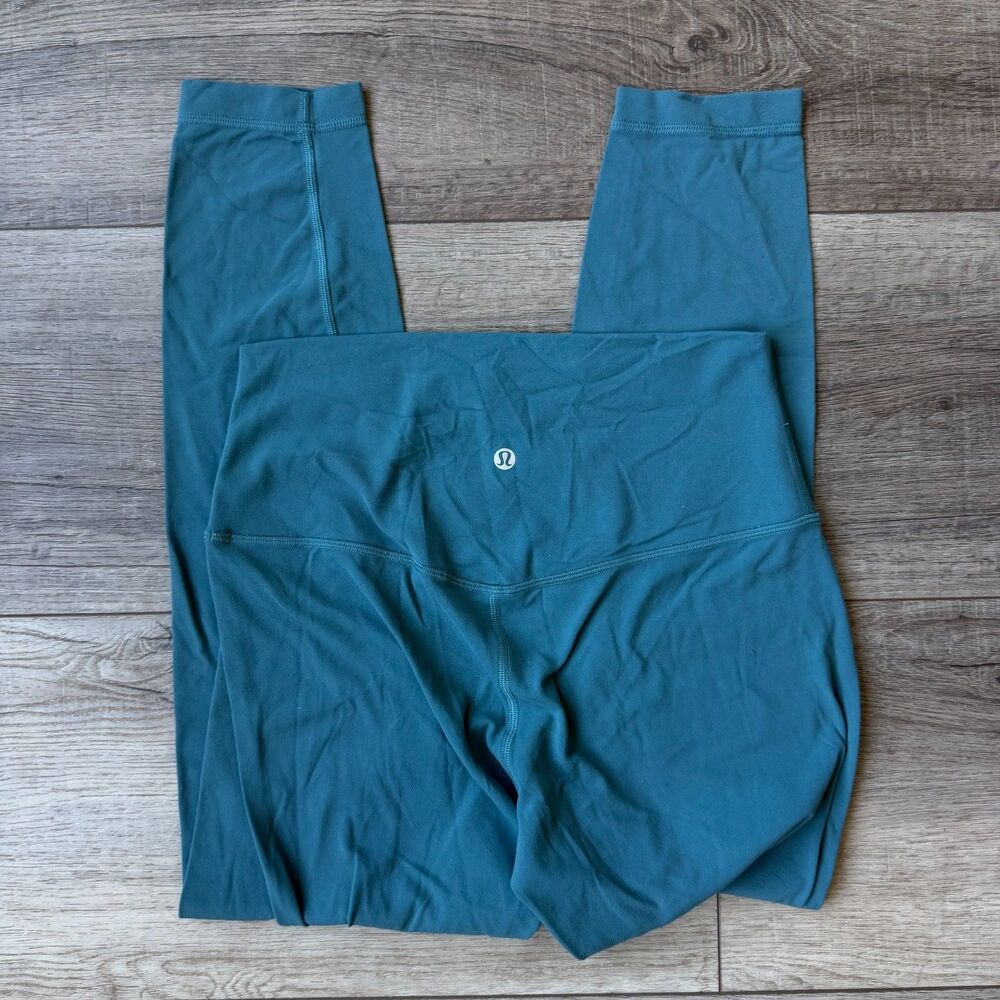 Lululemon Align Teal 7/8 Leggings Size 8 Gym Workout Walking Athleisure